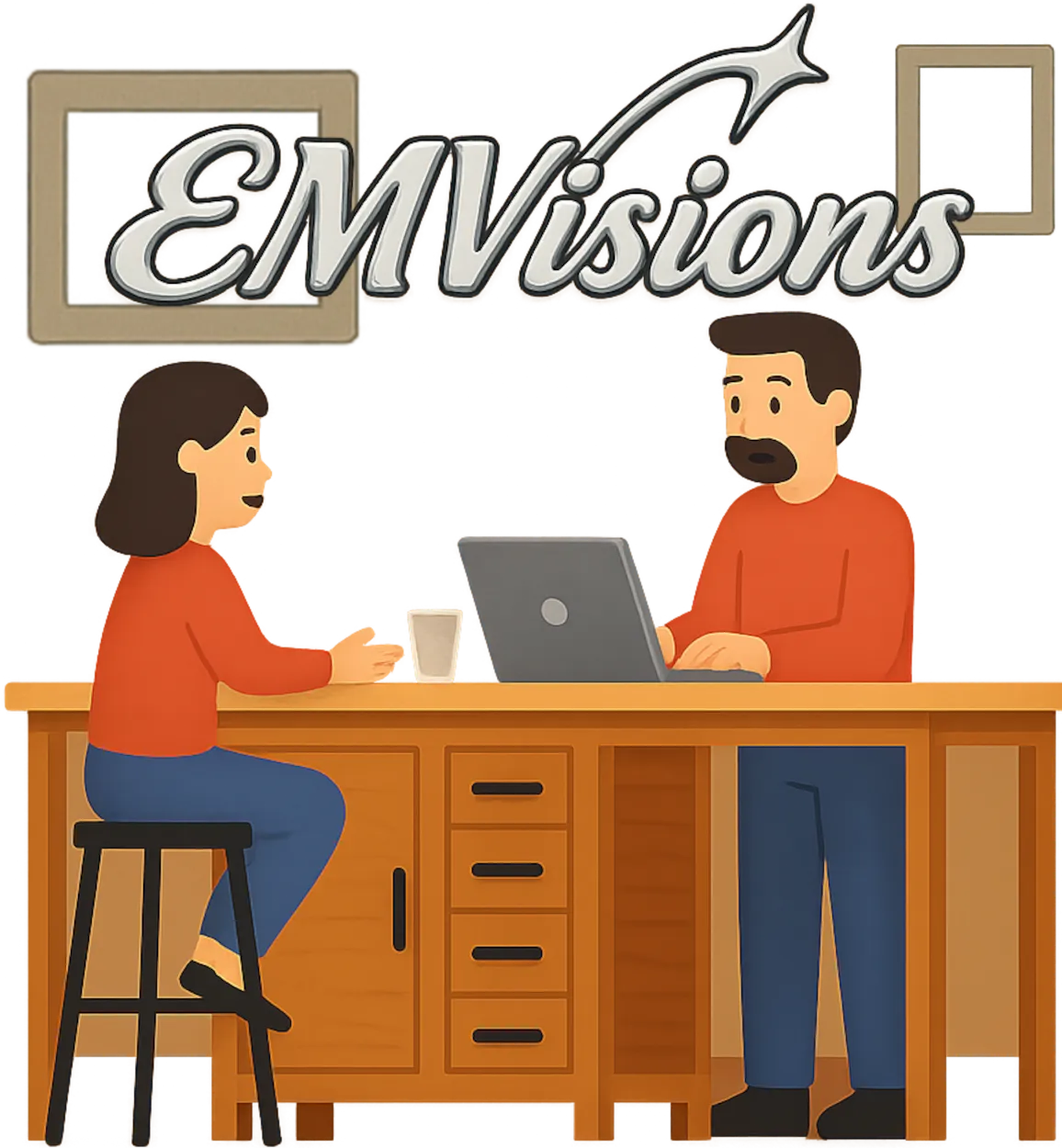 EM Visions Contact Us Illustration