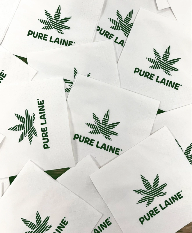 EM Visions Portfolio Pure Laine large scale printing branding embroidery clothing logos